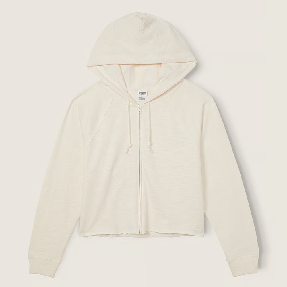 PINK VS Summer Lounge Cotton Zip-Up Hoodie Size Medium